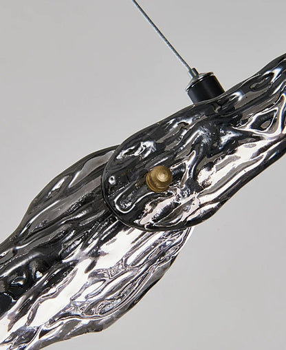 Hikari Nami Smoked Glass Wabi Sabi Pendant Light