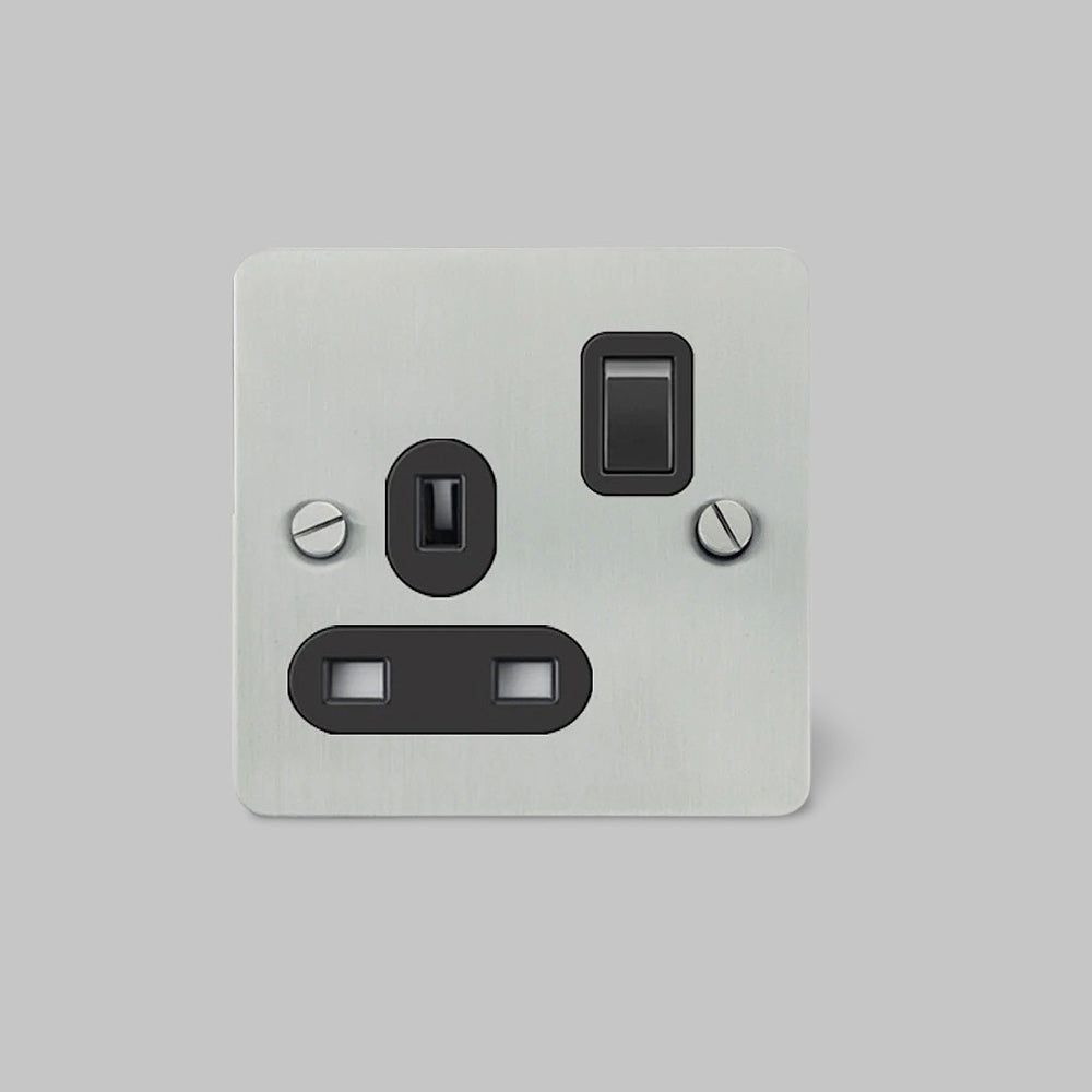 Brass & Bolt Co. 1G Plug Socket – Steel