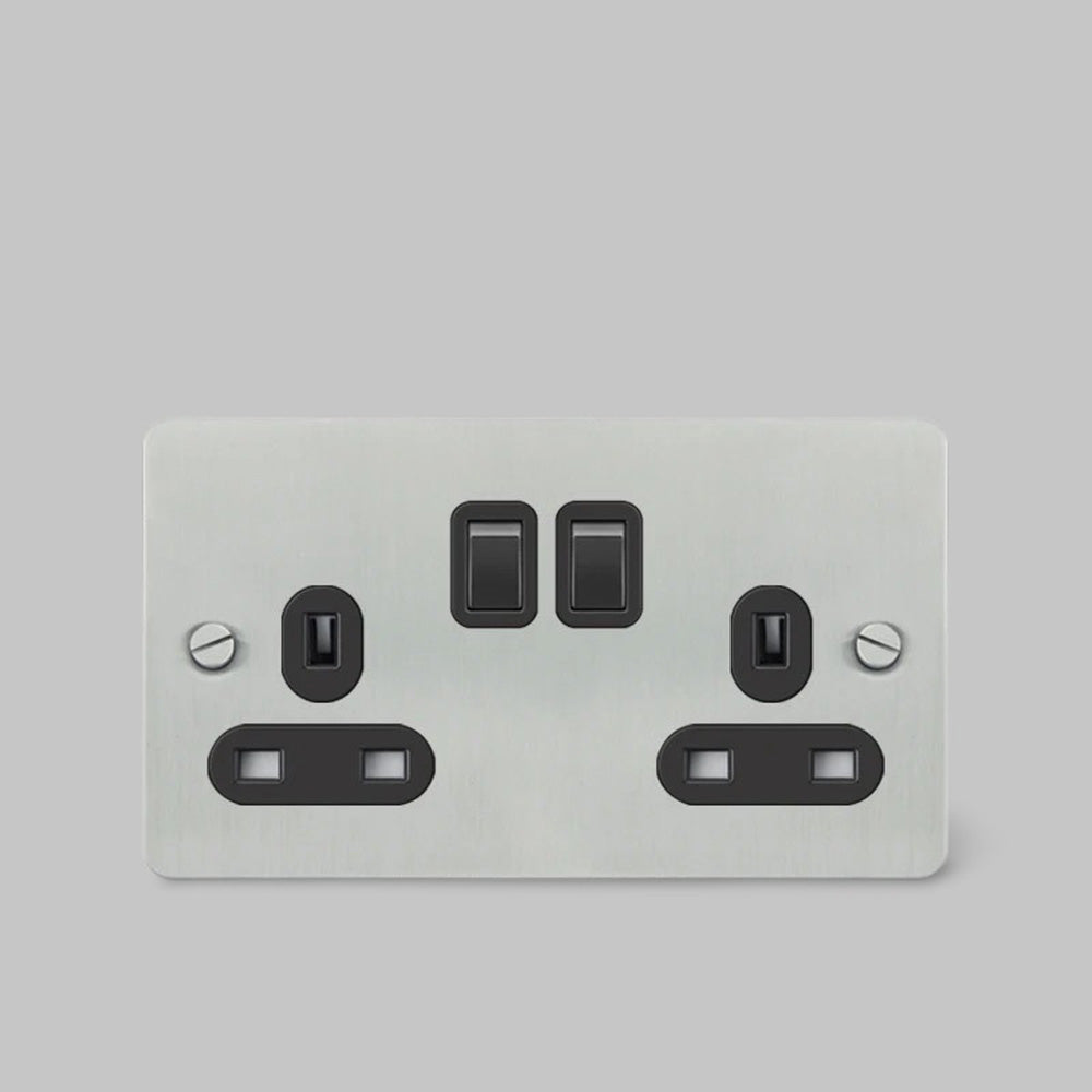 Brass & Bolt Co. 2G Plug Socket – Steel