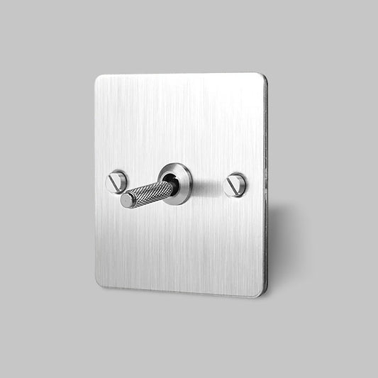 Brass & Bolt Co. 1G Toggle Light Switch – Steel Plate