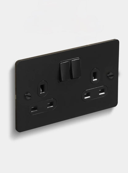 Brass & Bolt Co. 2G Plug Socket – Black