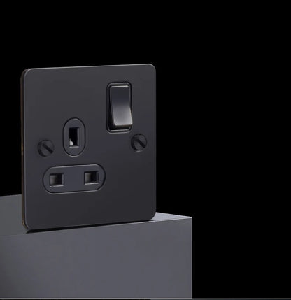 Brass & Bolt Co. 1G Plug Socket – Black