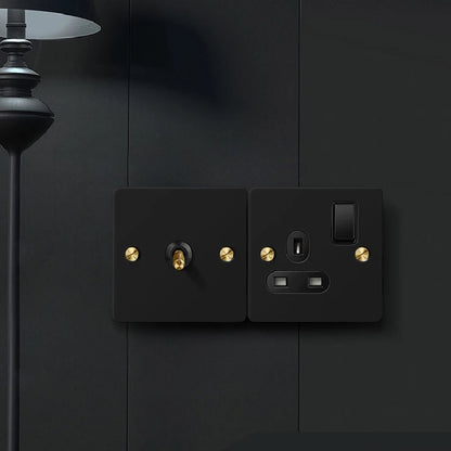 Brass & Bolt Co. 1G Plug Socket – Black